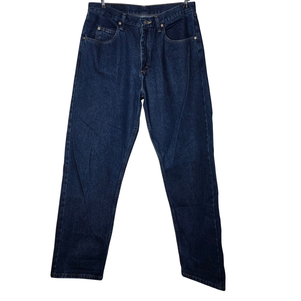 Wrangler Mens Relaxed Fit Jeans 33x32 Dark Wash Denim 9760WDR Cotton 5-Pocket
